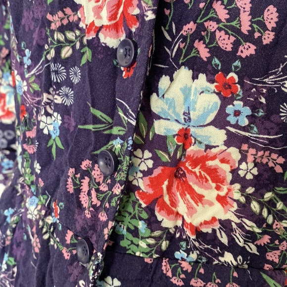 ๐ 2/$25 ModCloth So Field With Joy Purple Floral Romper - Picture 3 of 6